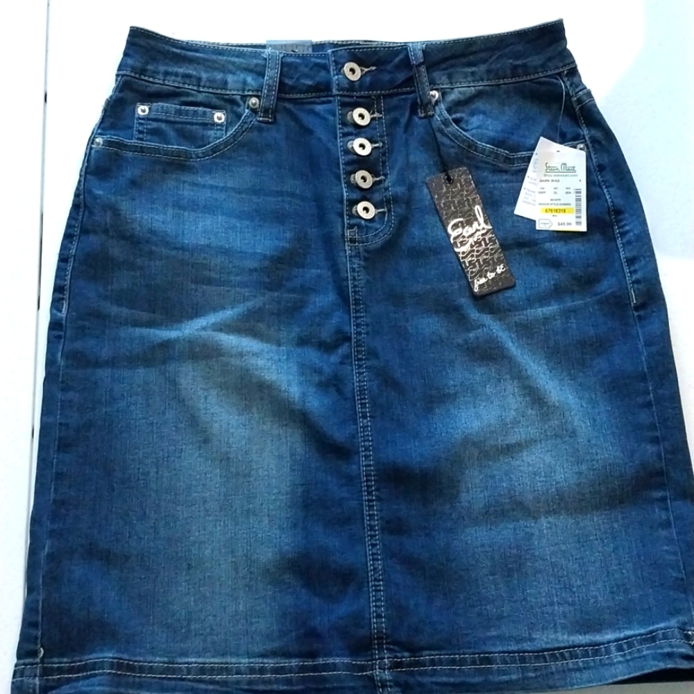 Earl Jean Denim Skirt Sz 4 NWT!